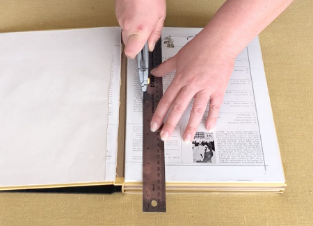 Cutting the rectangle with a box cutter