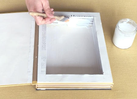 Gluing the inside of the cavity
