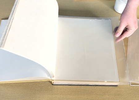 Protecting the back cover with plastic