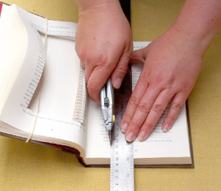 Making a book safe by hand