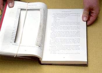 If the book is at an angle...
