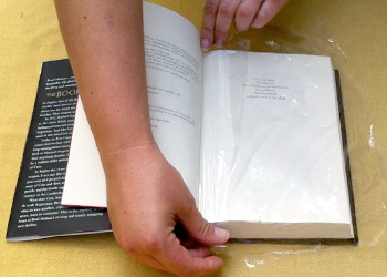 Putting down plastic wrap