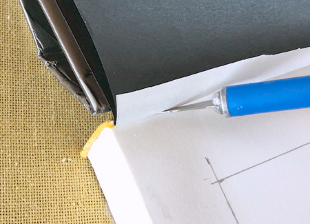 Cutting under the endpaper
