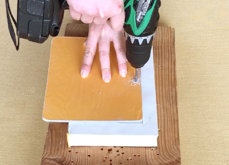 Drilling the pilot hole