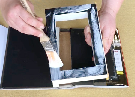 Gluing the bottom of the page block