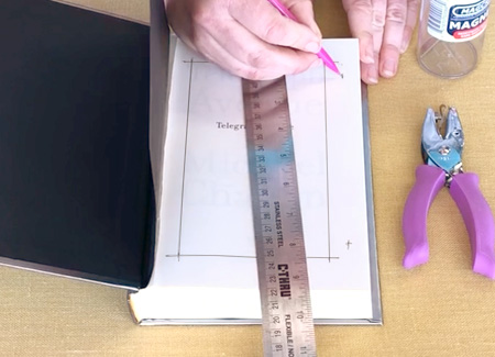 Marking where the magnets will go